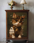 A1 Decoupage kuitupaperi Clockwork Kitty 60 x 85 cm